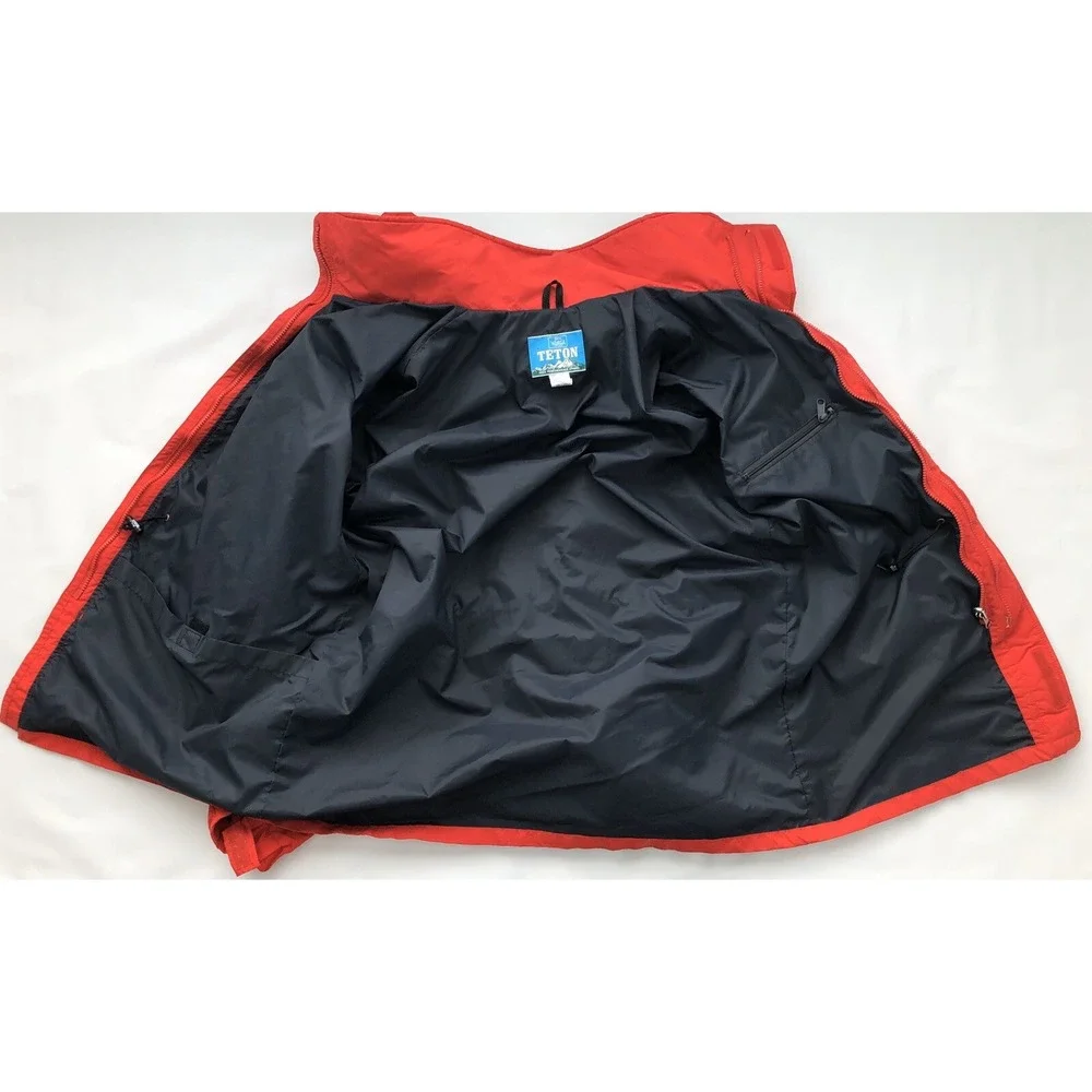 Woolrich Jacket‎ Men Large Teton Red Windbreaker Coat Hood USA Outdoor Gorpcore
